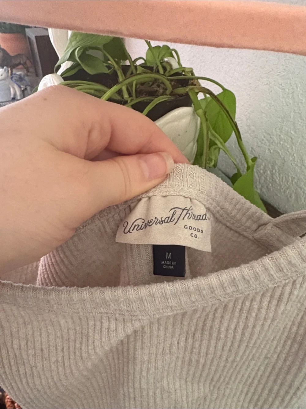 Universal Thread Ribbed Tank Top — Light Cream - Picture 2 of 3